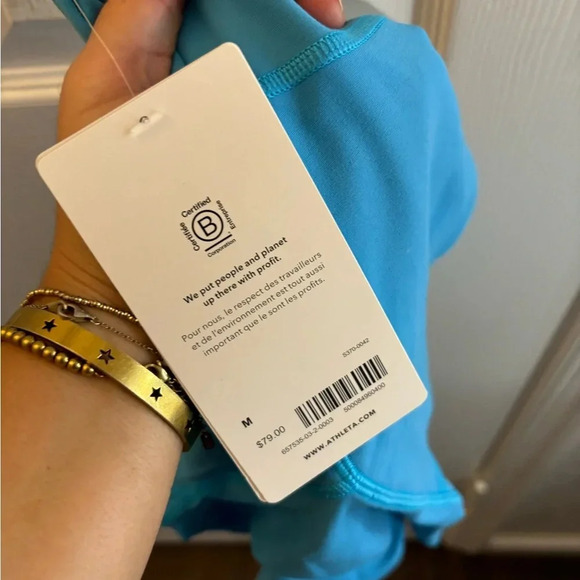 NWT Athleta Ultra High Rise Elation Capri Santorini Blue  Tight - Picture 6 of 6